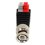 10Pcs BNC Male Connector Spiral Button Video Transmission BNC Adapter for Cat5 Camera CCTV