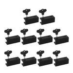 10 Set Window Lock 2 Holes Sliding Door Stopper High Safety Window Security Locks with Anti Scratch Pad and Key