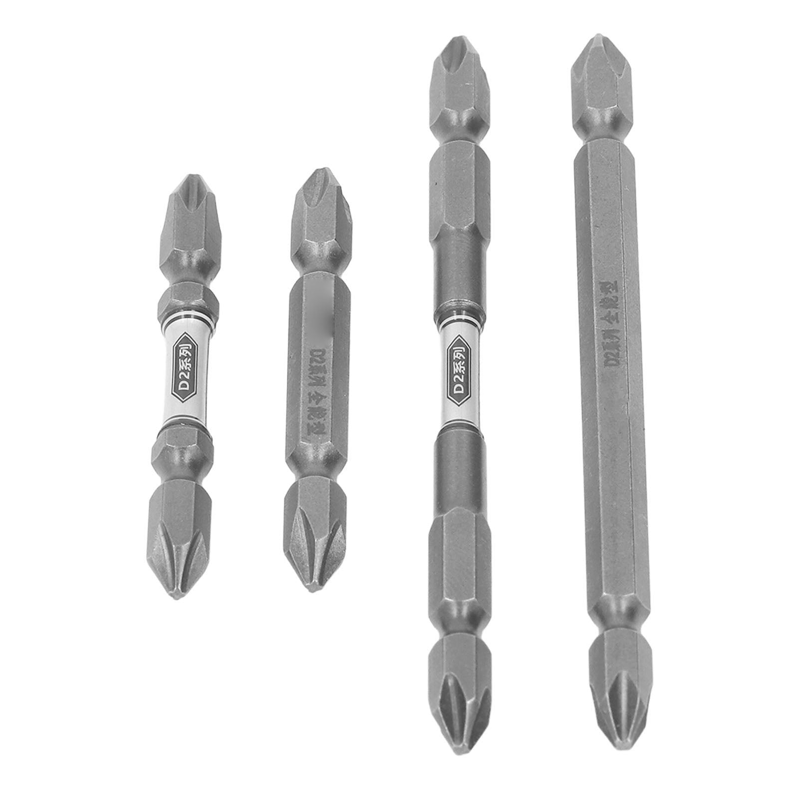 4PCS Electric Screwdriver Bits Strong Magnetic Alloy Steel Double Head Drive Bit for Impact Power Tools