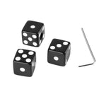 3PCS Guitar Volume Control Knobs Dice Shape Speed Control Knobs with Wrench Plastic Musical Parts Black