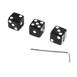 3PCS Guitar Volume Control Knobs Dice Shape Speed Control Knobs with Wrench Plastic Musical Parts Black