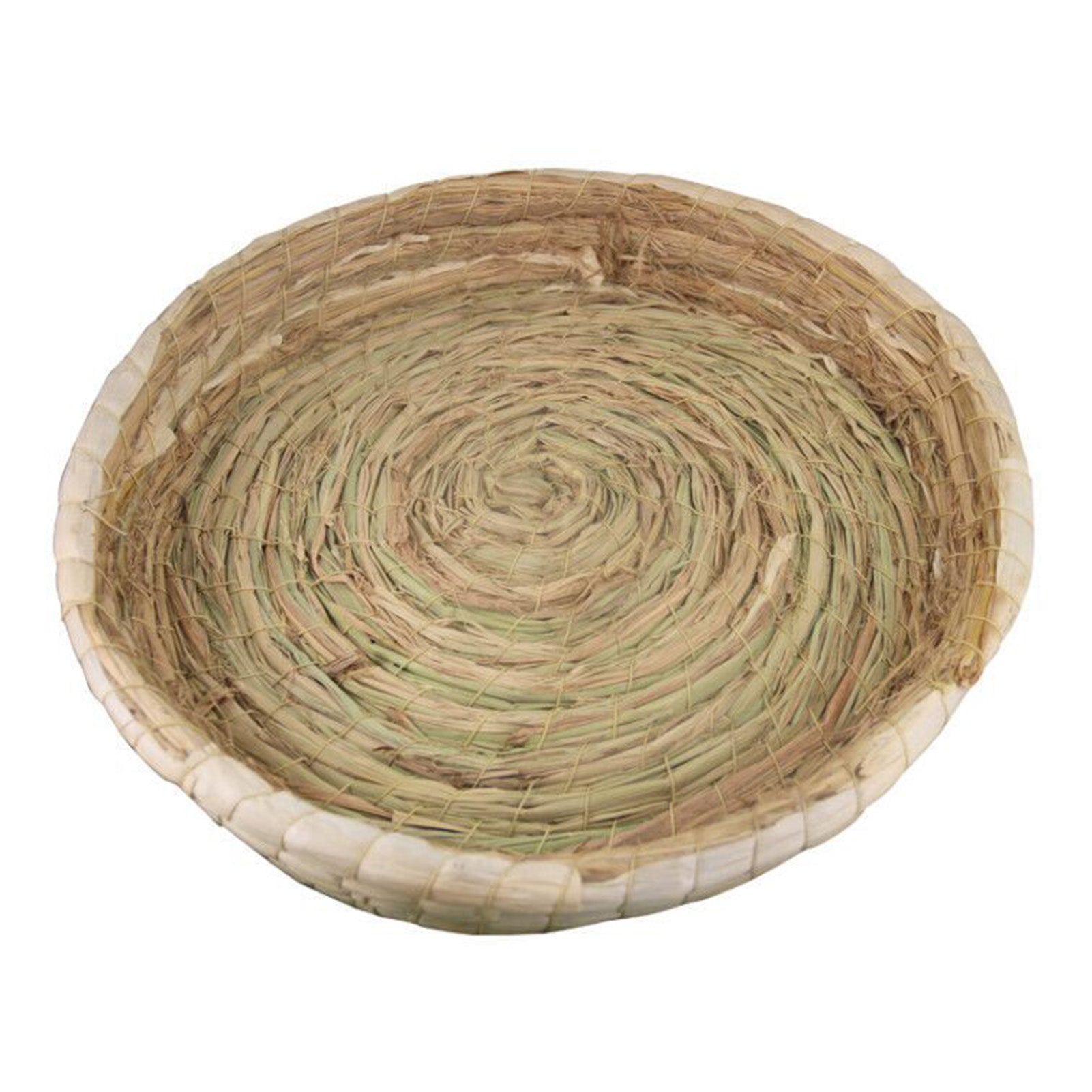 Straw Cat Nest Hand Woven Cat Nest Breathable Round Cat Scratch Box for Cats Dogs Rabbits Geese Bottom Diameter 40cm/15.7in