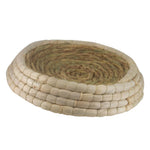 Straw Cat Nest Hand Woven Cat Nest Breathable Round Cat Scratch Box for Cats Dogs Rabbits Geese Bottom Diameter 40cm/15.7in