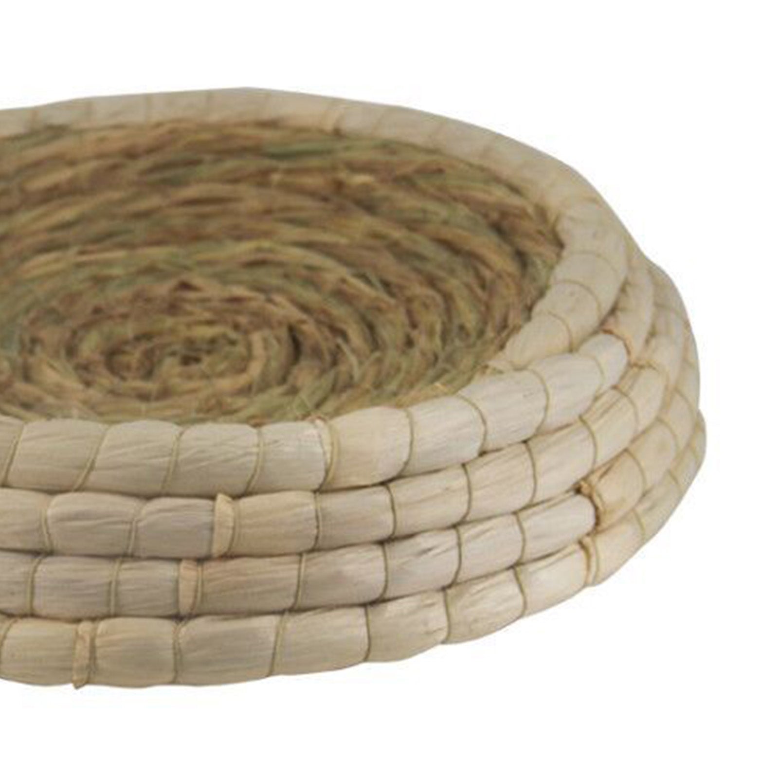 Straw Cat Nest Hand Woven Cat Nest Breathable Round Cat Scratch Box for Cats Dogs Rabbits Geese Bottom Diameter 40cm/15.7in