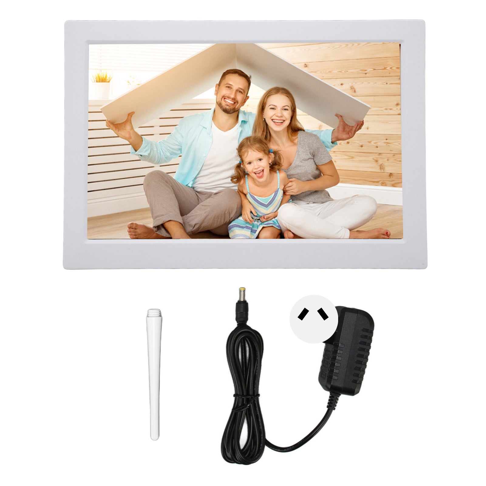 10.1 Inch WiFi Digital Picture Frame Smart 16GB Memory Auto Rotate 1280x800 IPS Touch Screen Photo Frame 100‑240V AU Plug