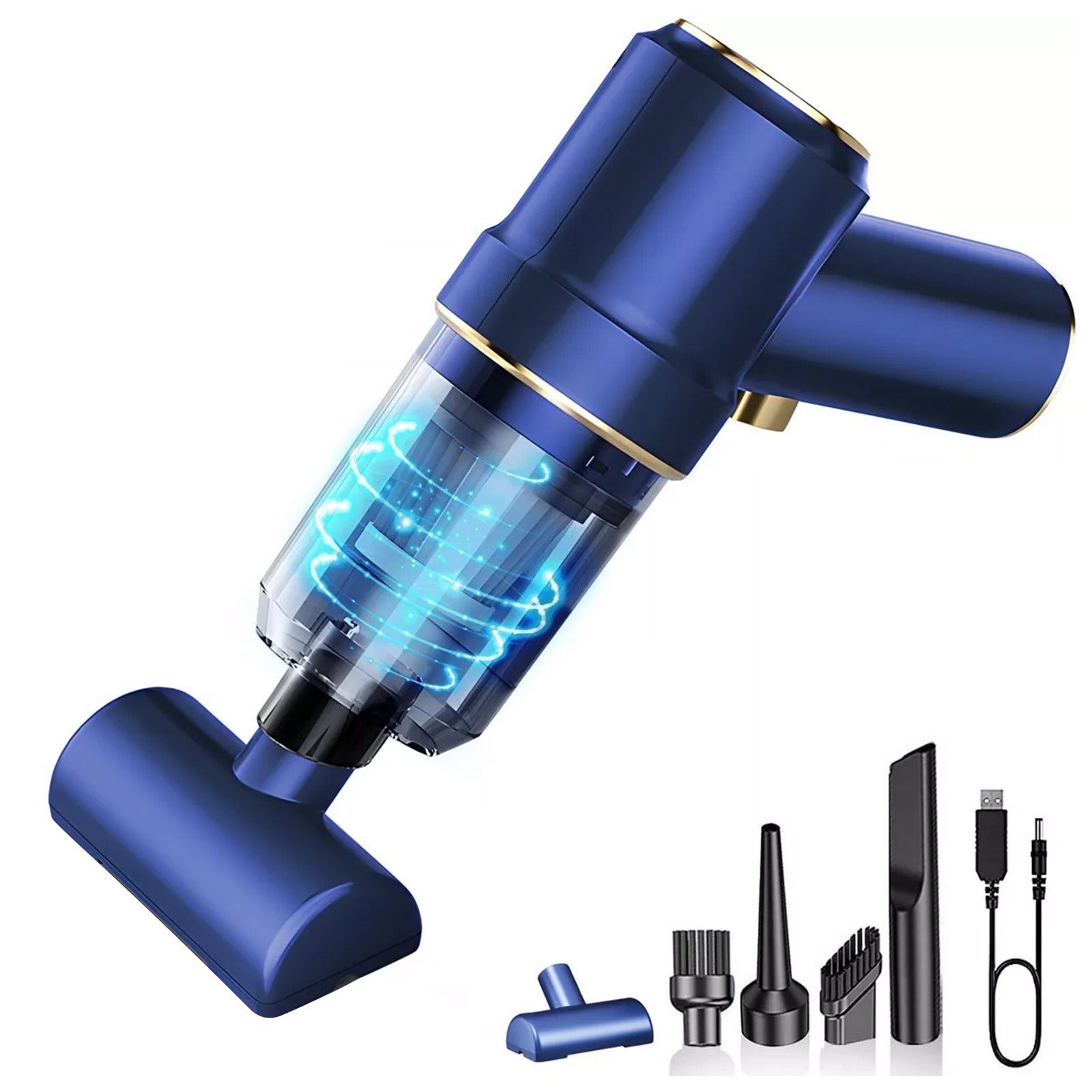 Car Vacuum Cleaner High Suction Power Wet and Dry Rechargeable Portable Handheld Mini Vacuum Cleaner for Home and Cars