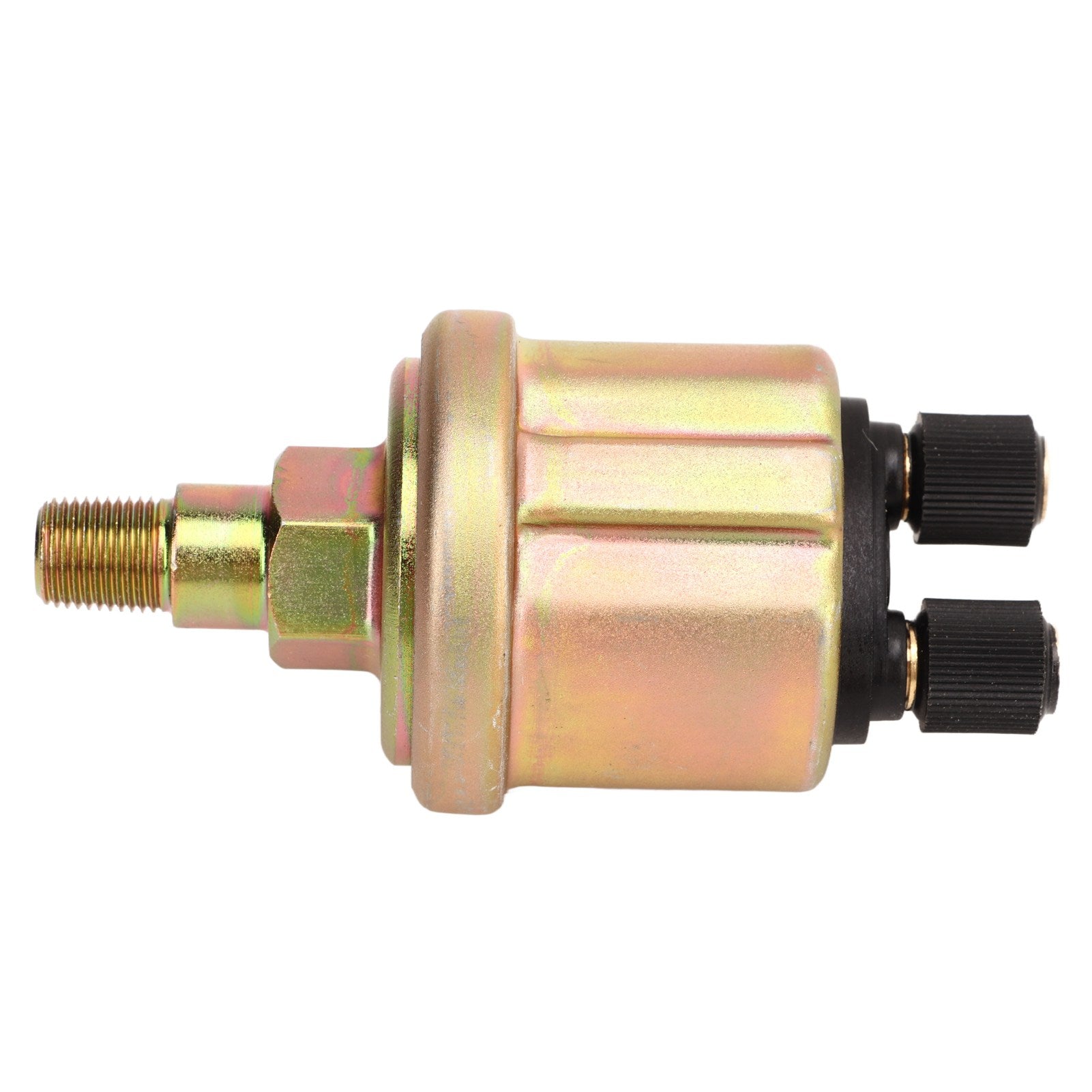 Diesel Generator Oil Pressure Sensor 1/8NPT Gold Matte Double Head Oil Pressure Sensor for VDO 0‑10Bar