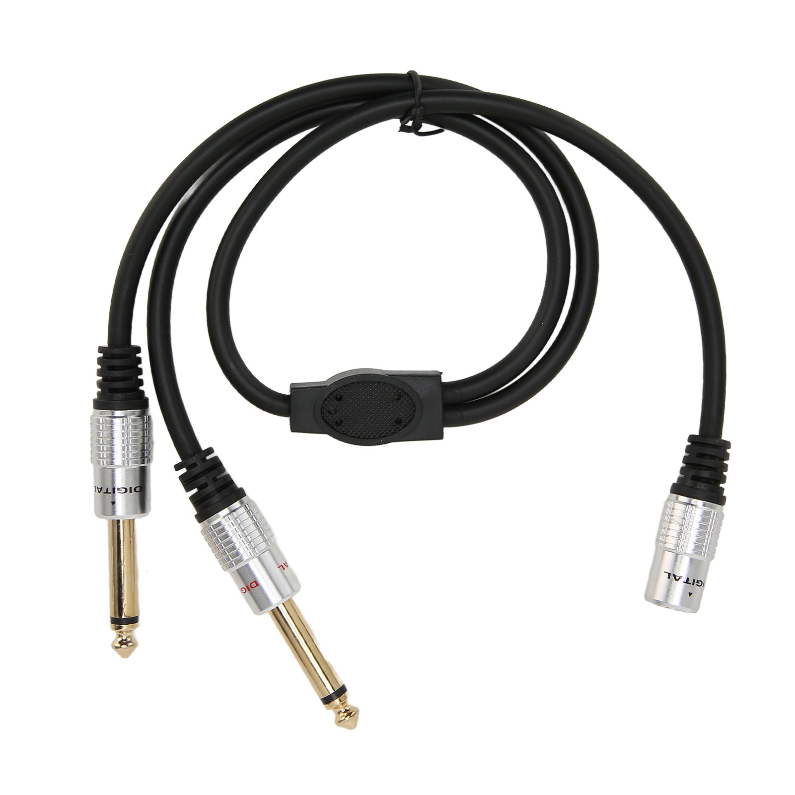 1/8 Inch to 1/4 Stereo Splitter Y Cable Gold Plated 3.5mm Dual Channel Female to Dual 6.35mm Mono Male Cable 19.7in