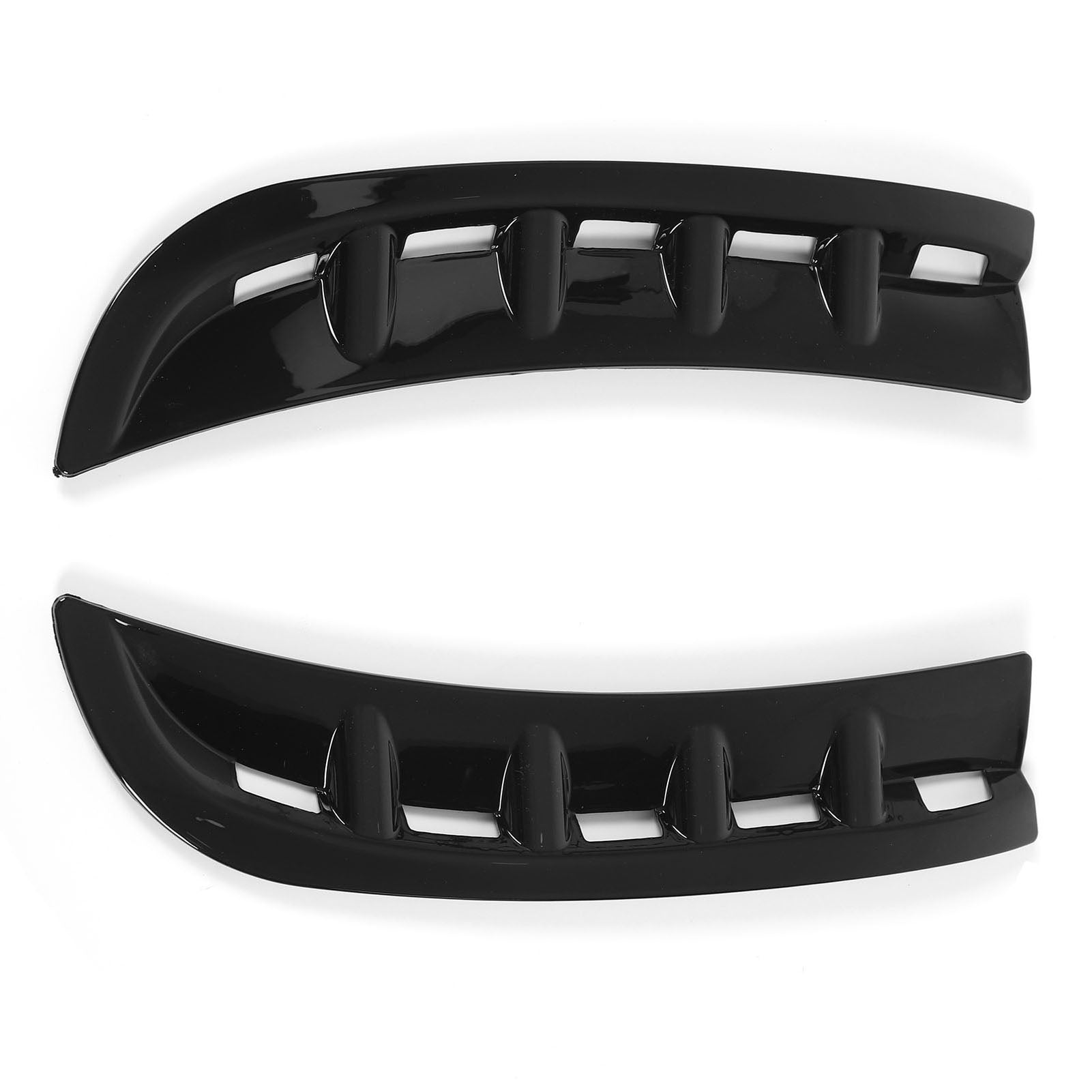 1 Pair Front Bumper Side Vent Left and Right Canards Splitter Protector Replacement For Benz CLS‑Class C257 AMG‑Line Glossy Black