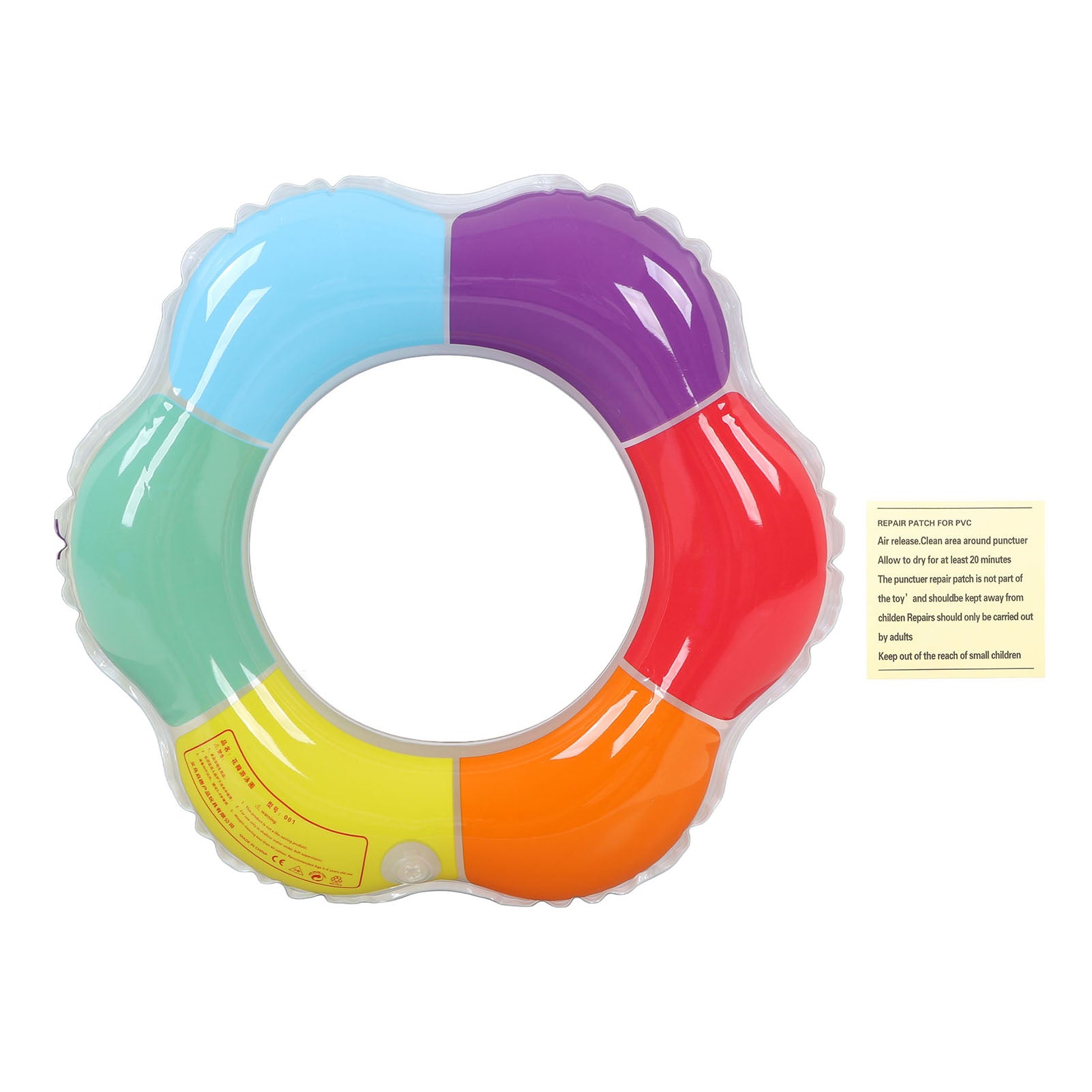 Baby Swimming Float Ring Colorful Inflatable Protection Swimming Ring with Double Air Bag Without Safety Seat