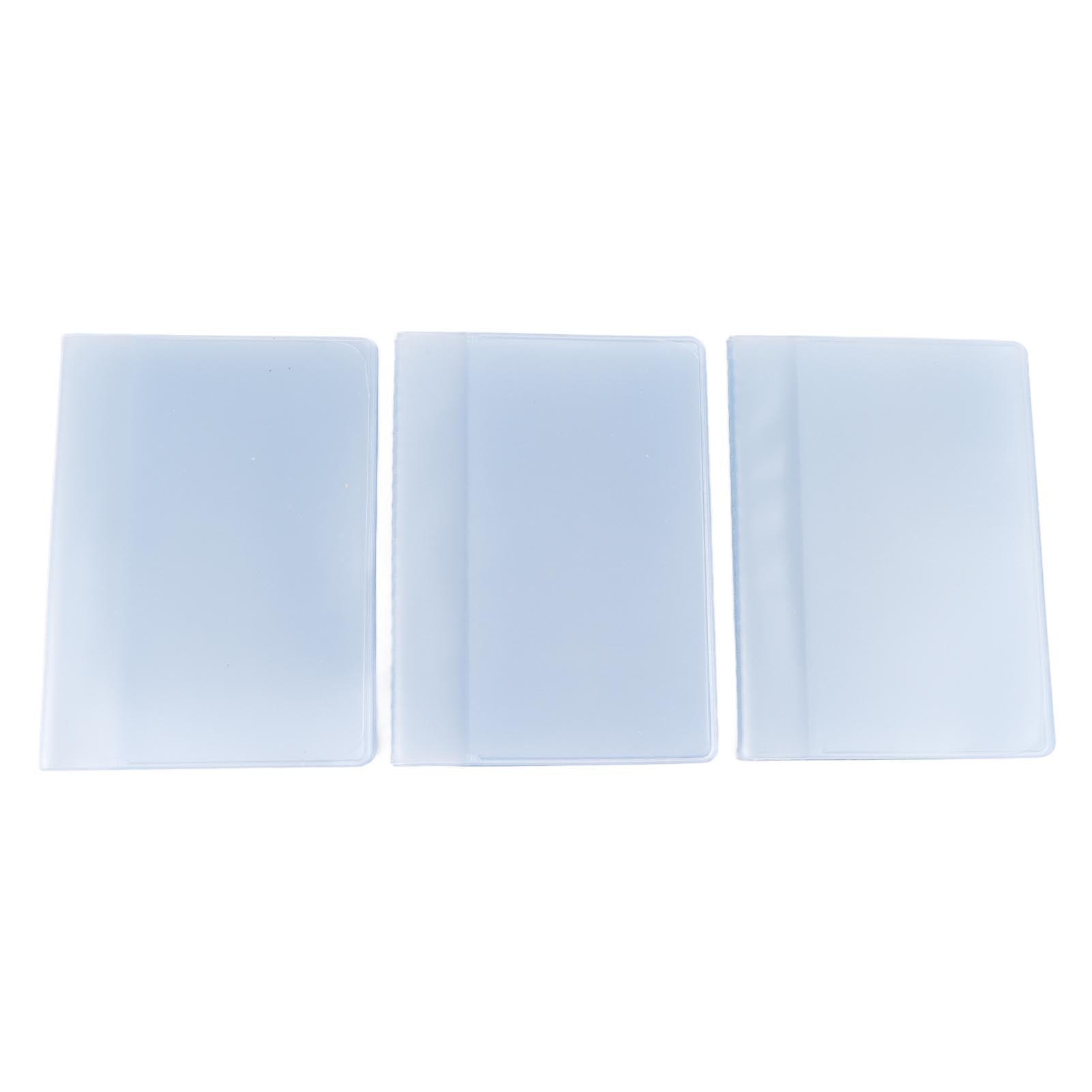 3Pcs Wallet Insert Soft Transparent PVC 10 20 30 Pages Multi Purpose Credit Card Holder for Family Travel Business