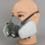 7Pcs Gas Face Cover Particulate Filter Cartridge Rubber Face Guard Cover Filter Sponge Set