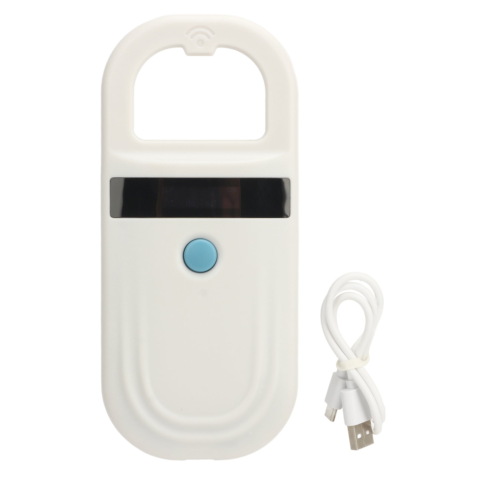 Pet Microchip Scanner Bluetooth Animal Chip ID Tag Reader with Organic Light Emitting Diode Display Screen for Management White