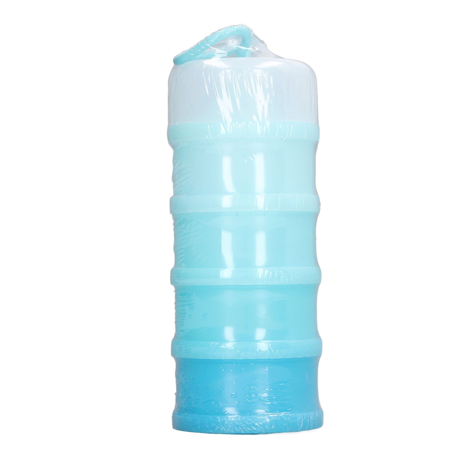 Milk Powder Dispenser 3 Layers Stackable Portable Snack Food Storage Formula Container for Outdoor Travel Blue
