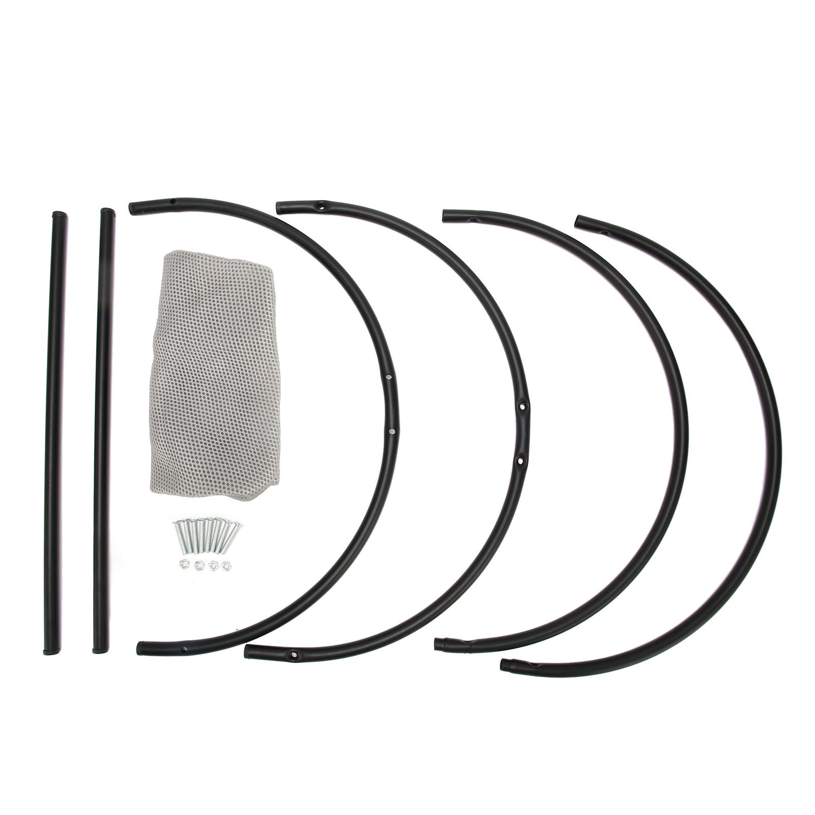 Elevated Dog Hammock Bed Detachable Breathable Mesh Washable Cat Sleeping Bed for Pets Grey