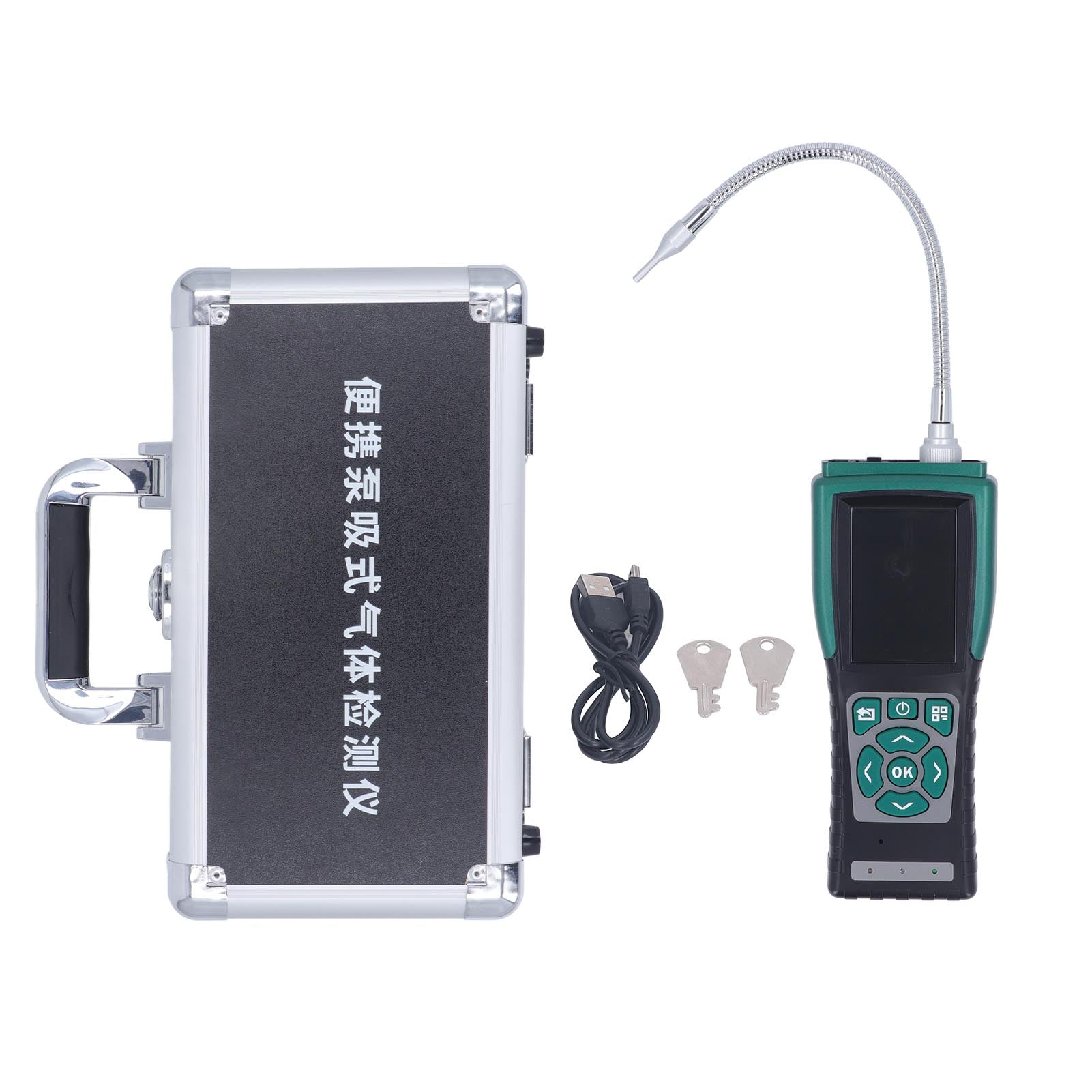 Gas Concentration Detector Meter 3.5 Inch TFT Color Display Handheld Portable Gas Analyzer for CO O2