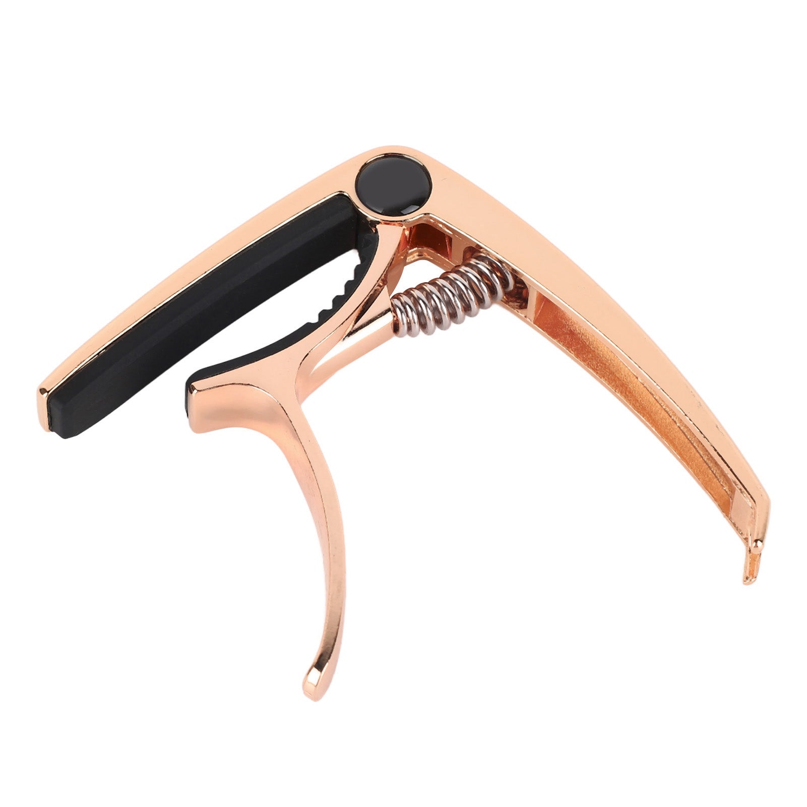 Guitar Capo Metal Adjustable Spring Tension Capo for Acoustic Electric Ukulele Bass Rose Gold