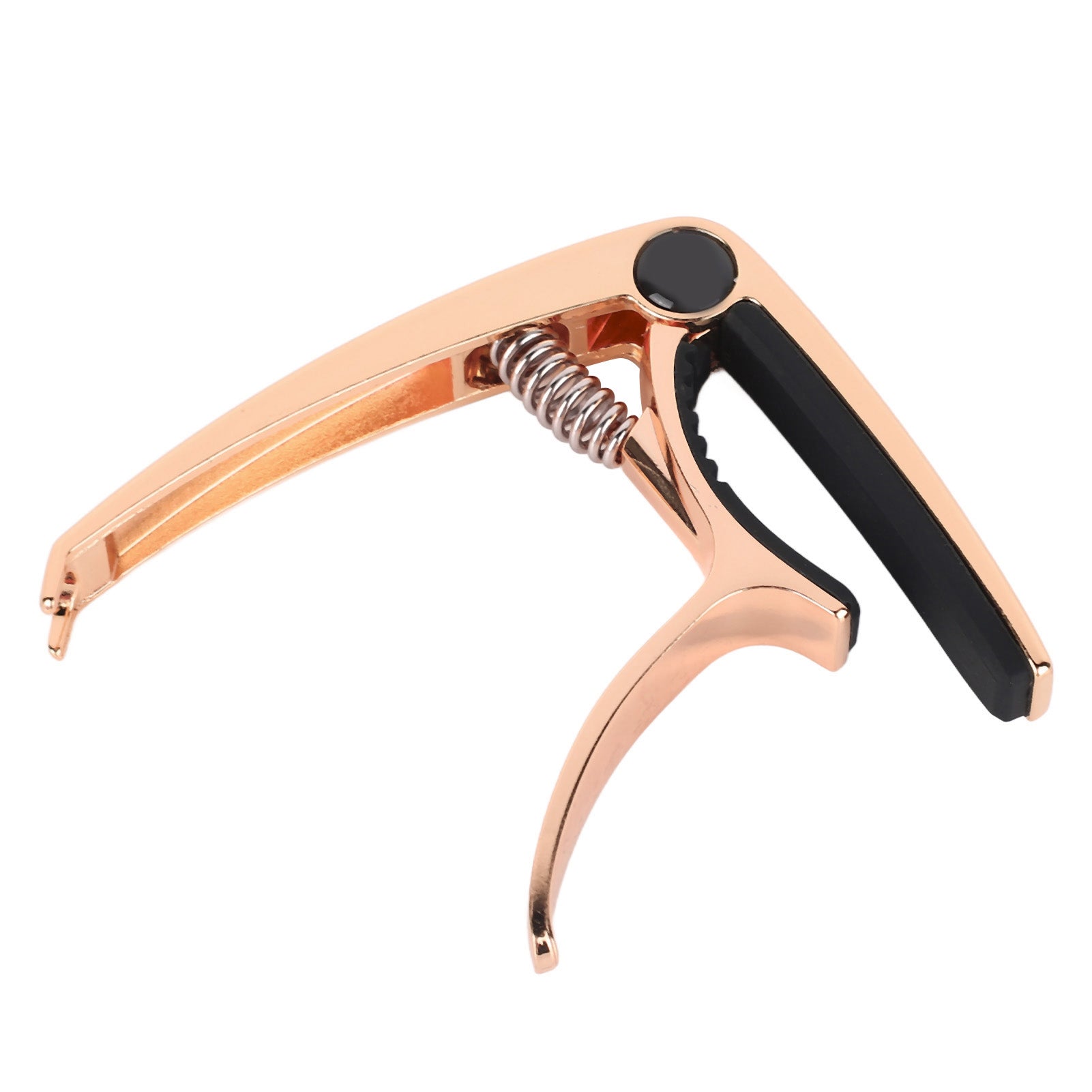 Guitar Capo Metal Adjustable Spring Tension Capo for Acoustic Electric Ukulele Bass Rose Gold