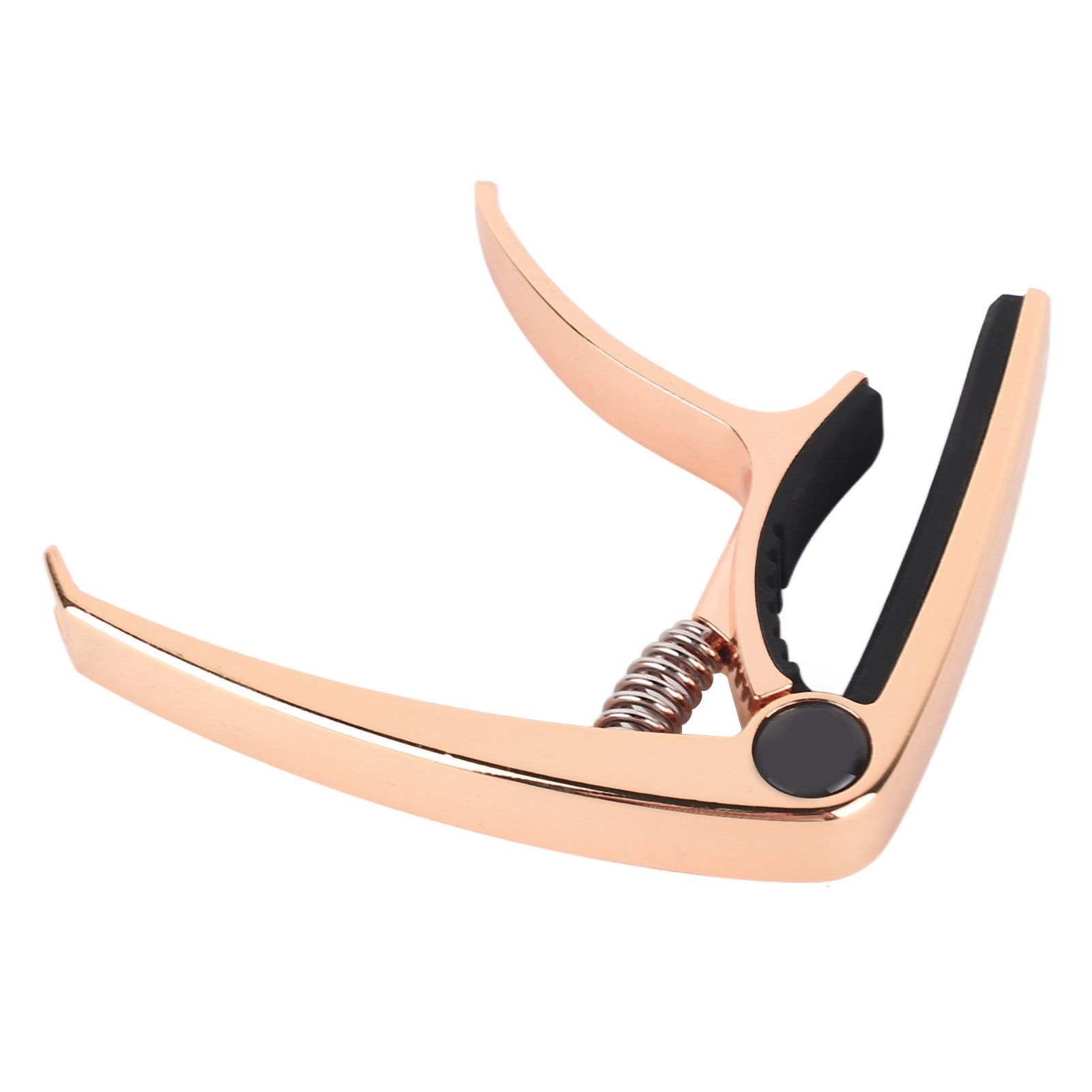 Guitar Capo Metal Adjustable Spring Tension Capo for Acoustic Electric Ukulele Bass Rose Gold