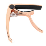 Guitar Capo Metal Adjustable Spring Tension Capo for Acoustic Electric Ukulele Bass Rose Gold