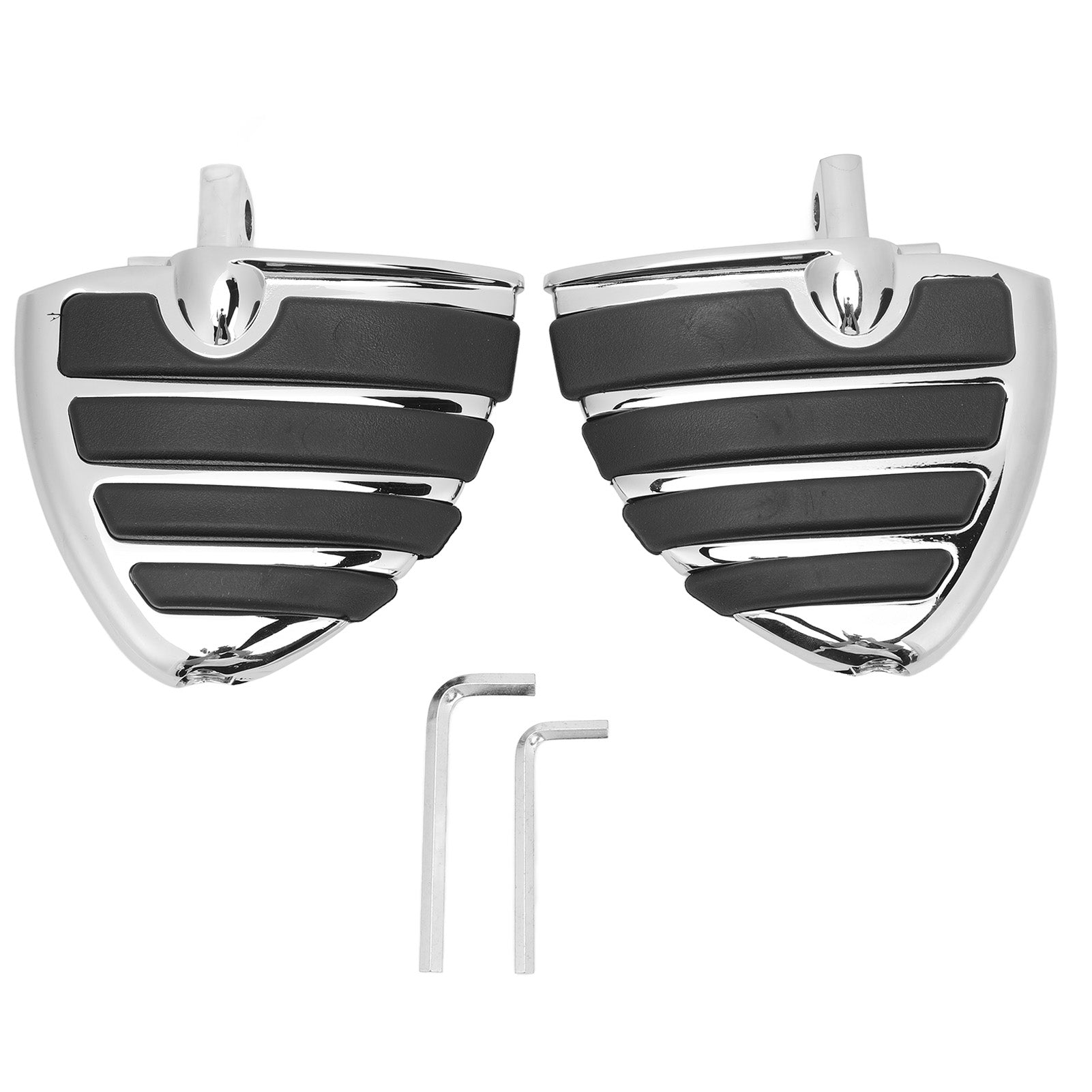 1 Pair Motorcycle Pedal Chrome Plated Slip Resistant Motorbike Foot Pegs Rest Fit For FXCW FXCWC FXS FXSB FXSBSE
