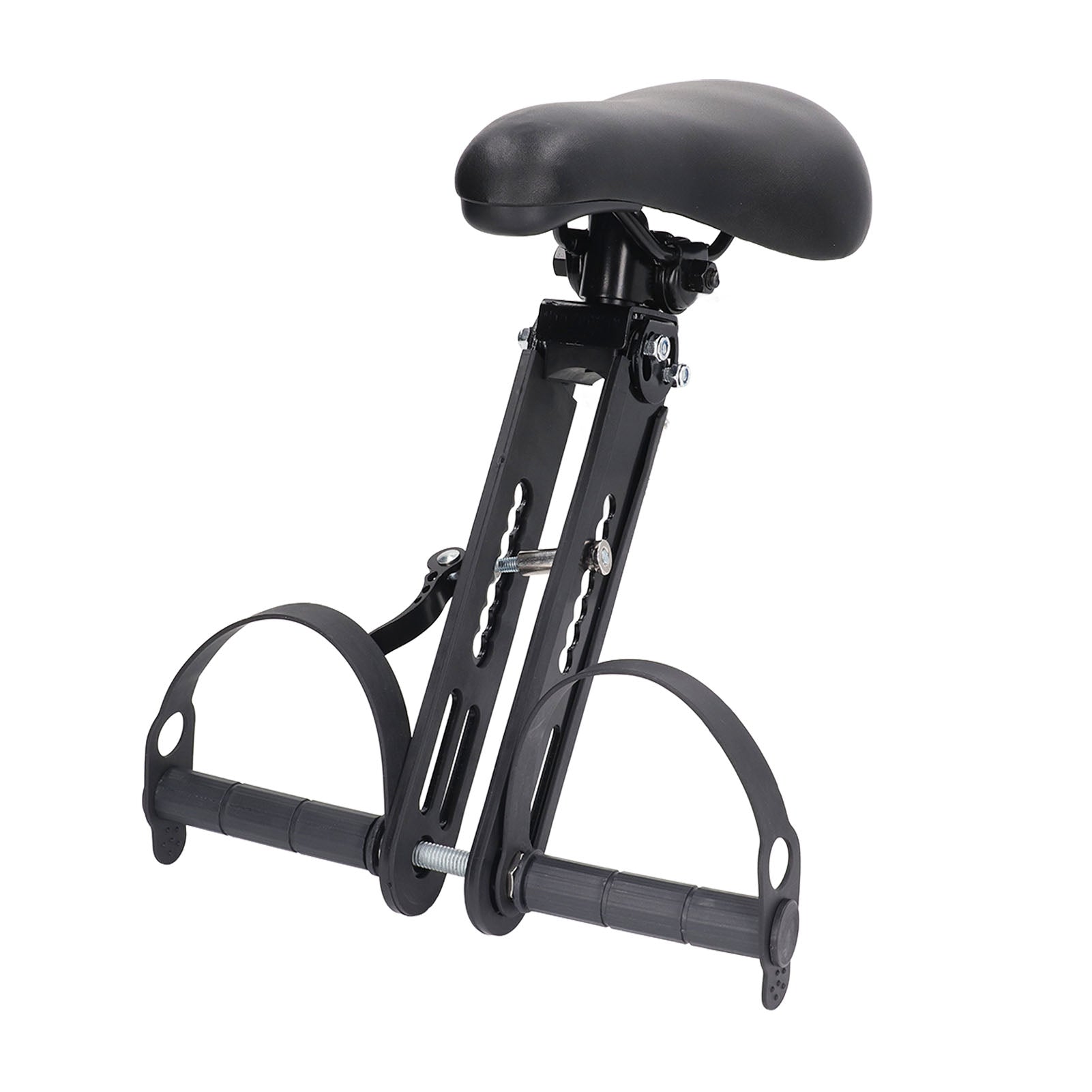 Front Mounted Child Bicycle Seat Easy Install Sturdy Iron Kids Bike Seat with Foot Pedals Kids Bike Seat Free Size