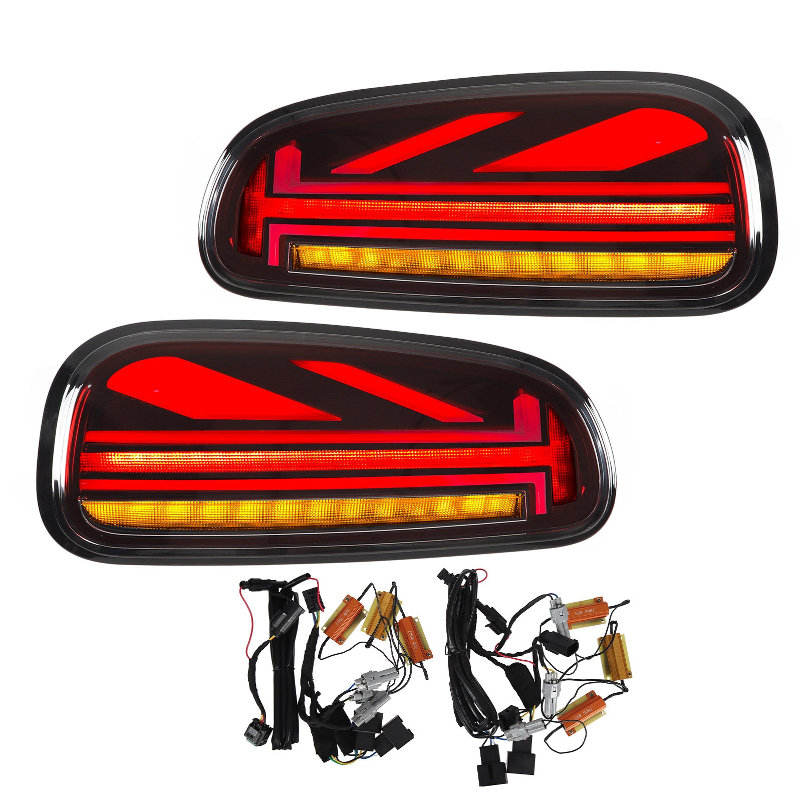 1 Pair LED Tail Light with Dynamic LED Streamer Left Right Rear Brake Light for Clubman F54 2014 to 2023