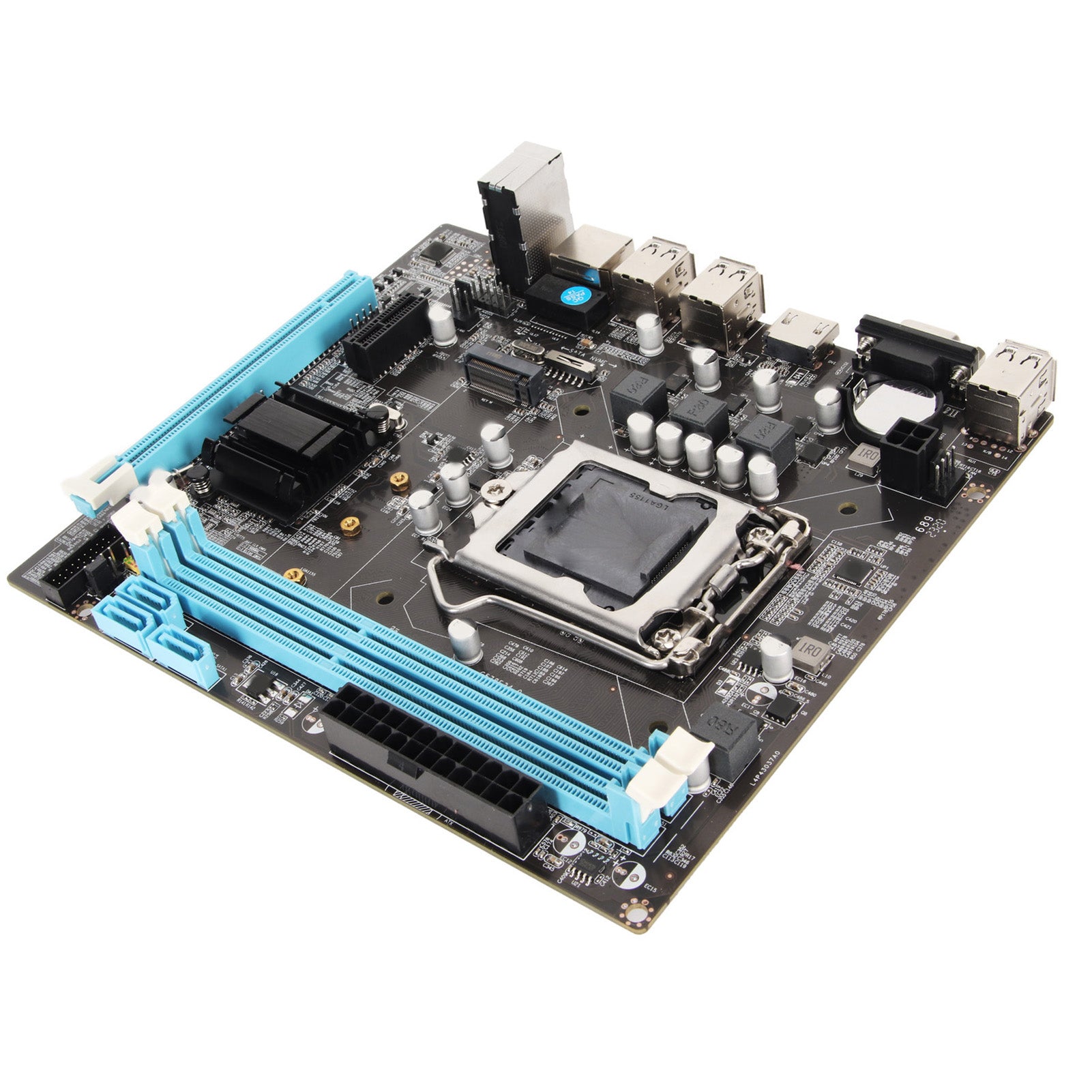 Desktop Motherboard H61 6 USB2.0 DDR3 M.2 NVMe NGFF 100Mbps LAN Micro ATX Motherboard for LGA1155 Socket I3 I5 I7
