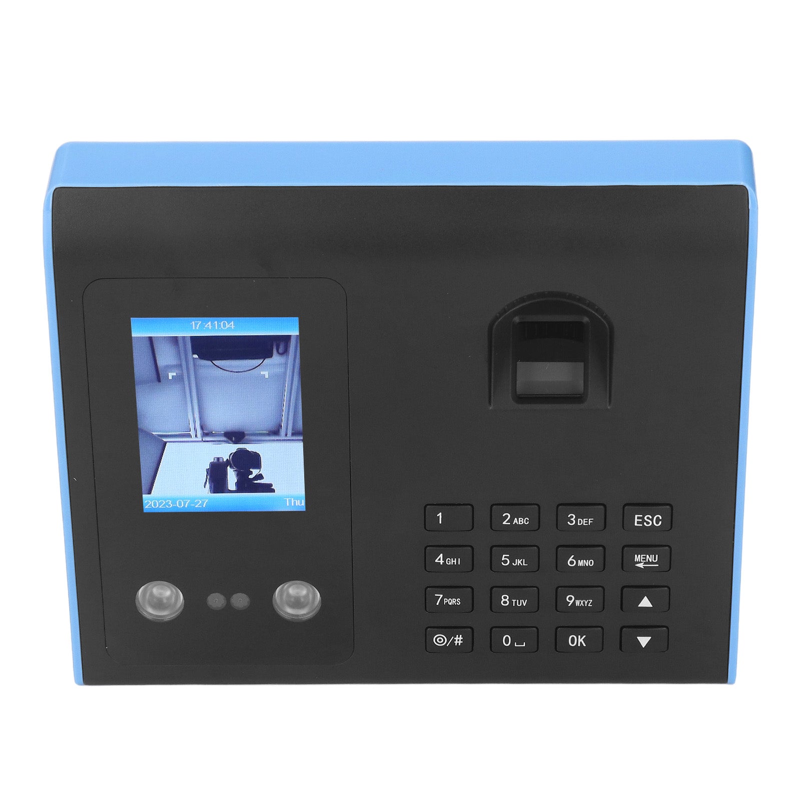 Attendance Machine Biometric Face Fingerprint Password Check In Machine Time Clock 100‑240V for Office EU Plug