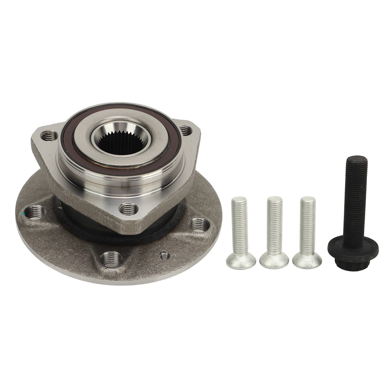 Front Rear Wheel Bearing Hub Set with Integrated ABS Sensor 5K0498621A 5 Rim Holes Fit for A3 Q2 Q3 TT