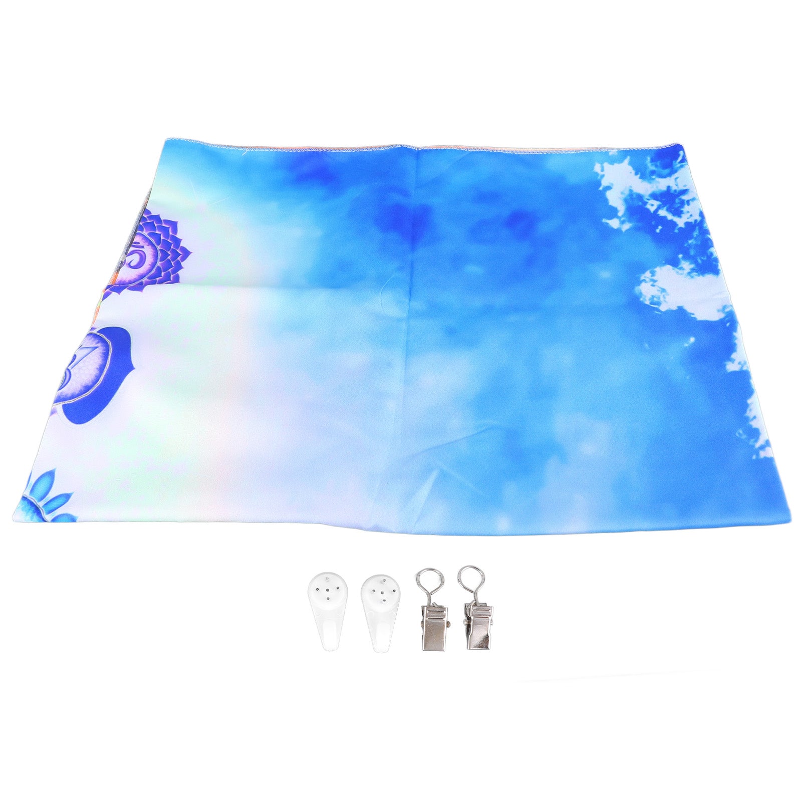 Fluorescent Flower Tapestry UV Luminous Flower Tapestry Blacklight Wall Hanging Tapestry for Bedroom Dormitory GTYJ(57) 200X150cm / 79X59in