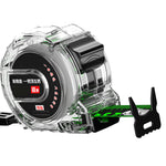 Tape Measure Retractable Thick Electroplated Stainless Steel High Accuracy Woodworking Tool with Clear Case 5m / 16.4ft