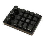 Programmable Keypad 16 Keys 3 Knobs Blue Switch Mechanical Hot Swappable Mini Keypad for Gaming Office Media