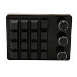 Programmable Keypad 16 Keys 3 Knobs Blue Switch Mechanical Hot Swappable Mini Keypad for Gaming Office Media