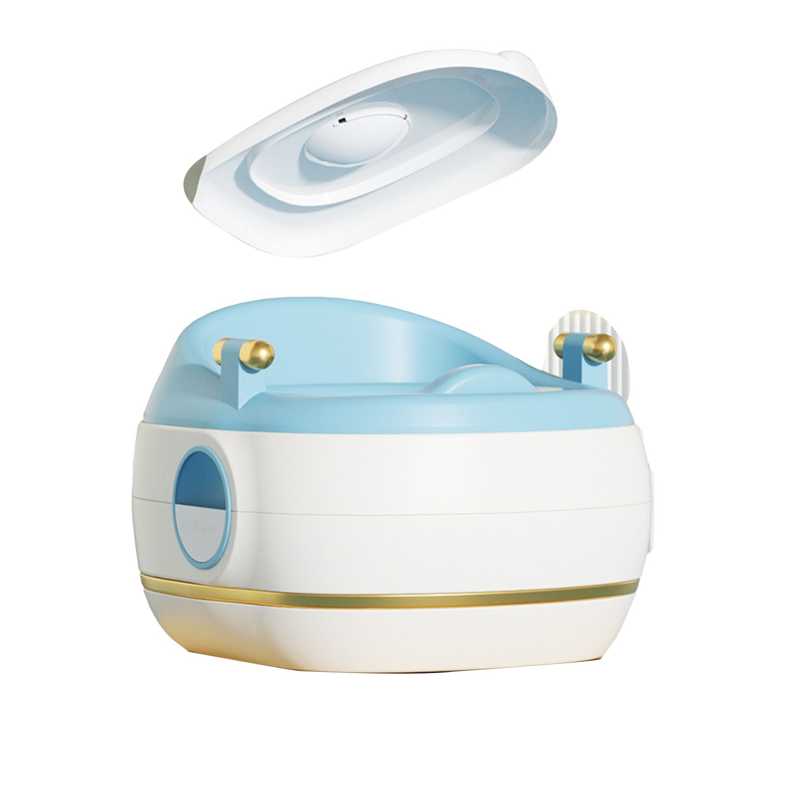 3 in 1 Potty Training Toilet Baby Potty Trainer Multifunctional Portable Toilet Seat Training for Infants Toddlers Blue Hard Pad