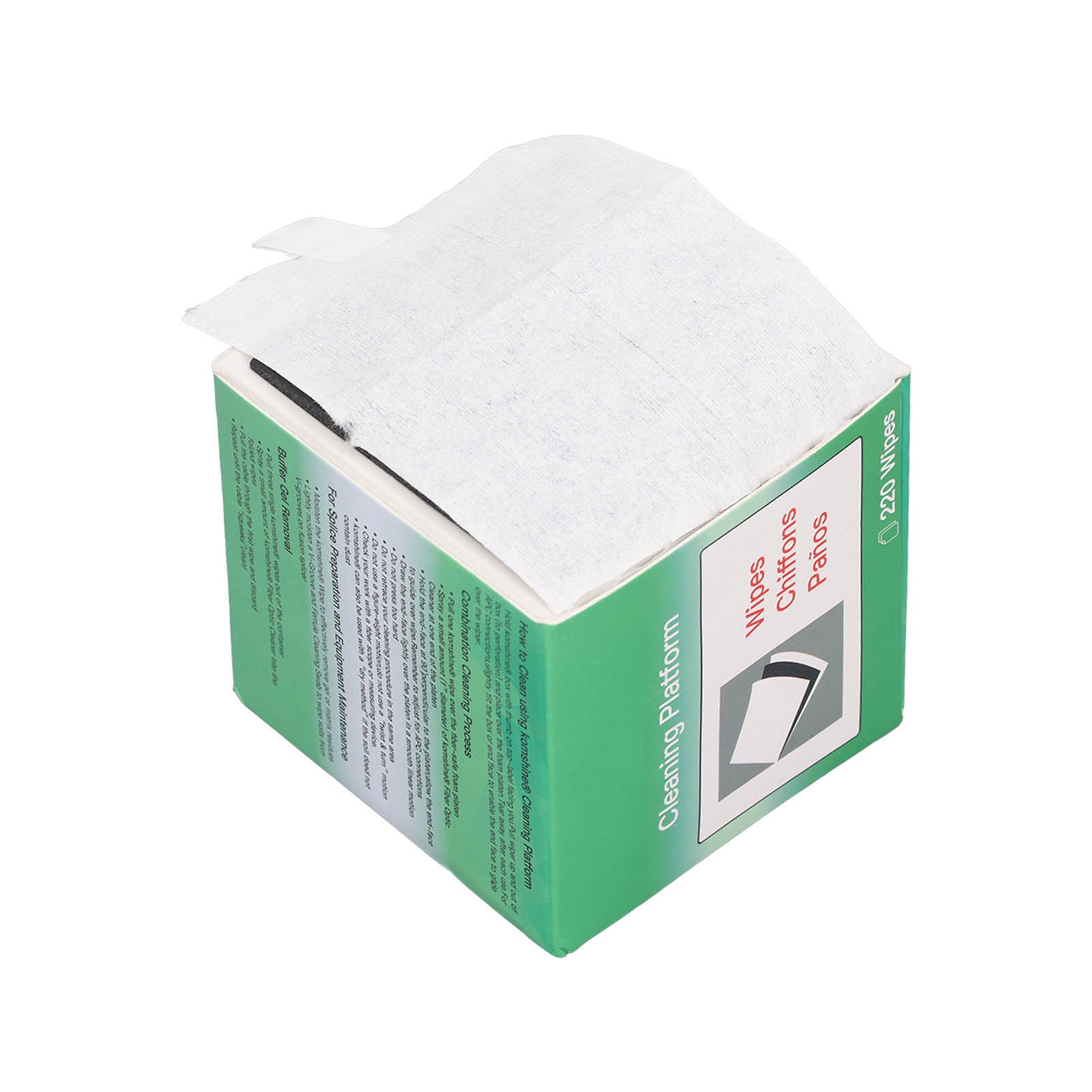 Fiber Optic Cleaning Wipe 220 Sheets Dust Free Cleaner Platform Fiber Optic Cleaner