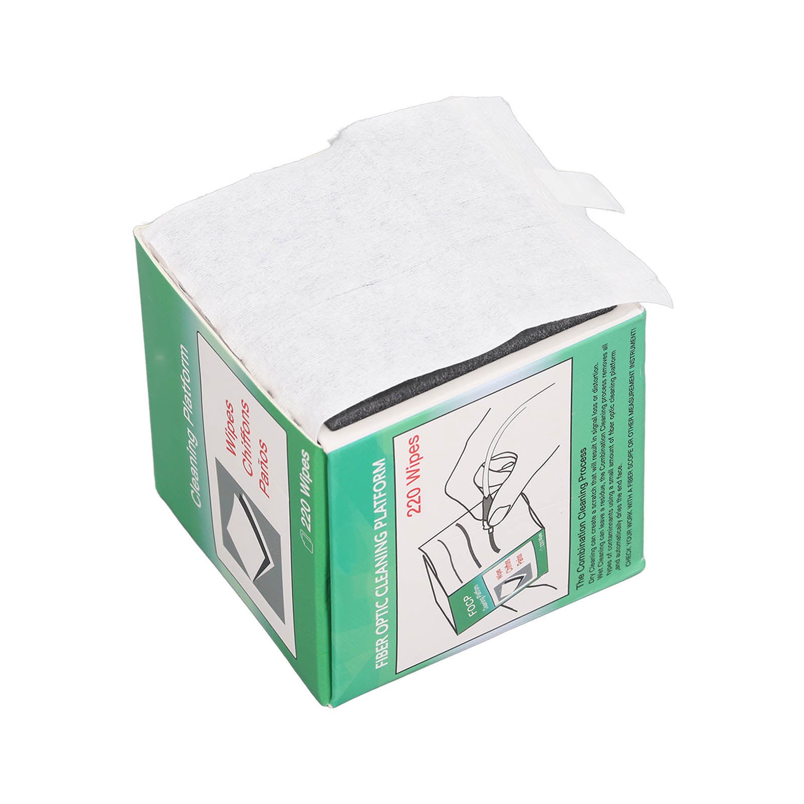 Fiber Optic Cleaning Wipe 220 Sheets Dust Free Cleaner Platform Fiber Optic Cleaner