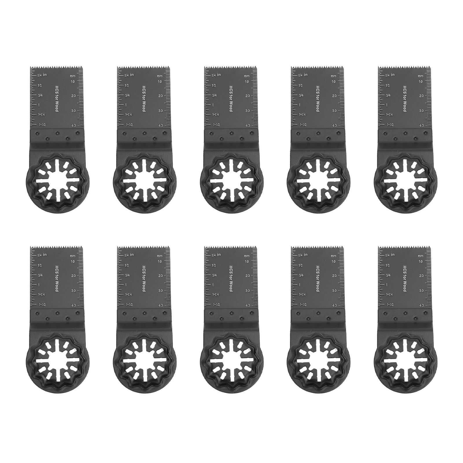 10 Pcs Oscillating Saw Blade 34mm 40mm Cut Depth Multitool Blade with Starlock Interface