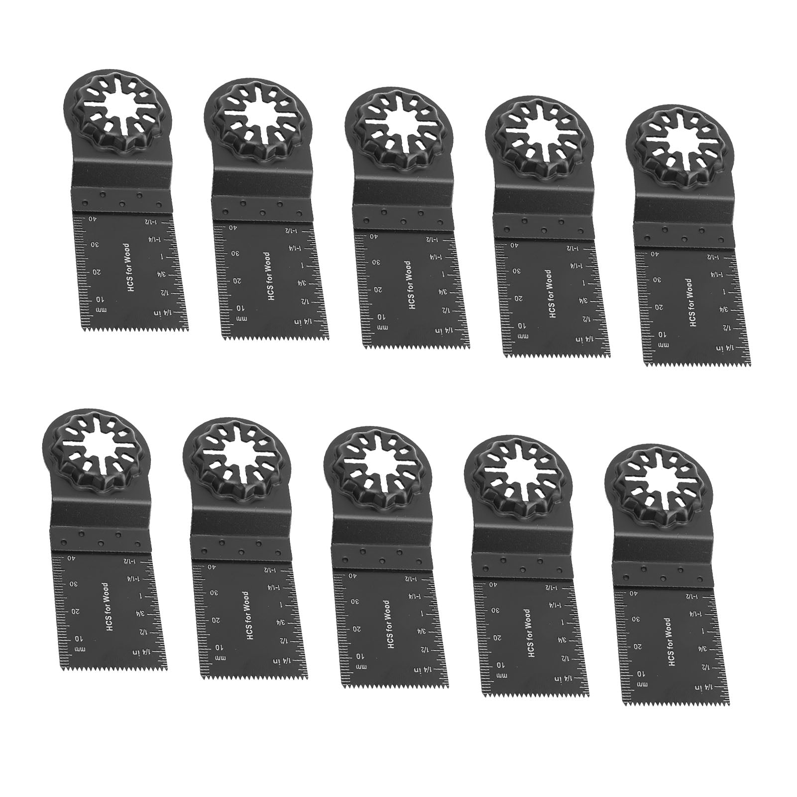 10 Pcs Oscillating Saw Blade 34mm 40mm Cut Depth Multitool Blade with Starlock Interface