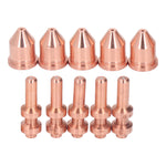 10 Pcs Electrode Tip Kit 256026 249929 XT60 Plasma Torch Consumables for Miller Spectrum 875 Auto Line Cutter