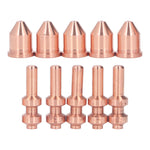 10 Pcs Electrode Tip Kit 256026 249929 XT60 Plasma Torch Consumables for Miller Spectrum 875 Auto Line Cutter
