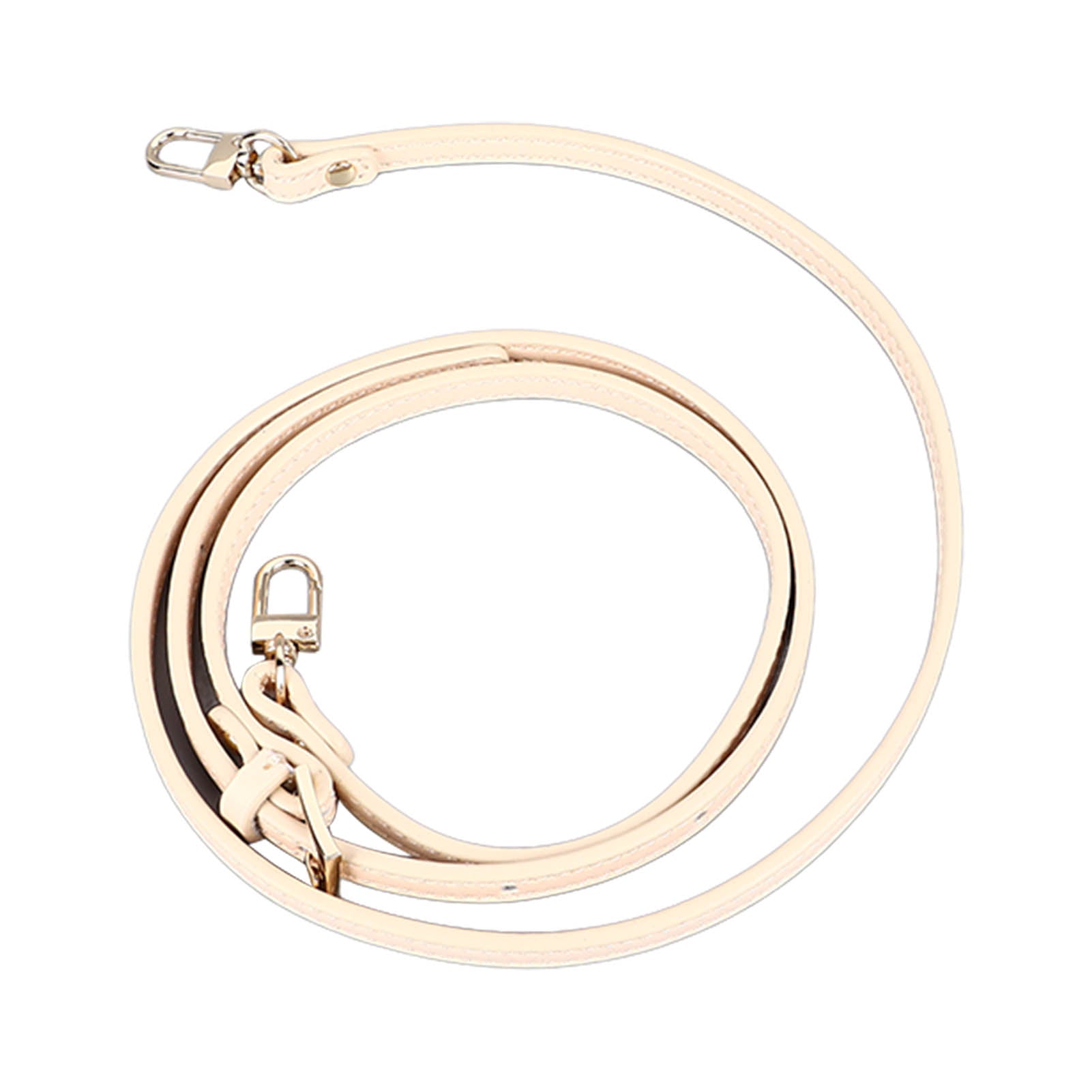 Leather Bag Strap 41.33 to 48.03in Adjustable 0.35in Wide Replacement Shoulder Strap for Purse Handbag Flesh Pink Golden Hardware