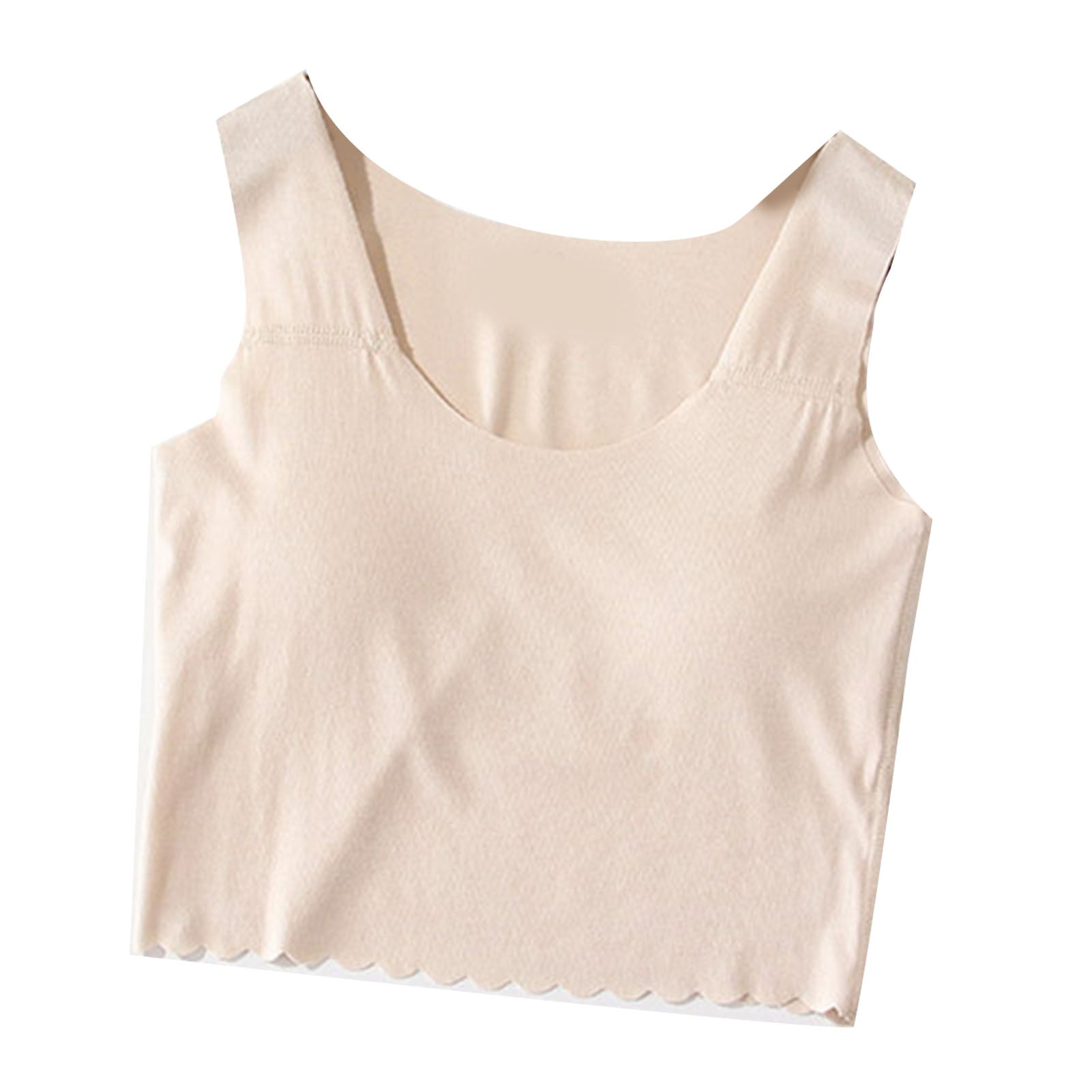 Girls Seamless Bra Breathable Comfortable Thin Style Teenager Girl Vest Bra for Junior High School Students Skin Color 140cm / 55.1in