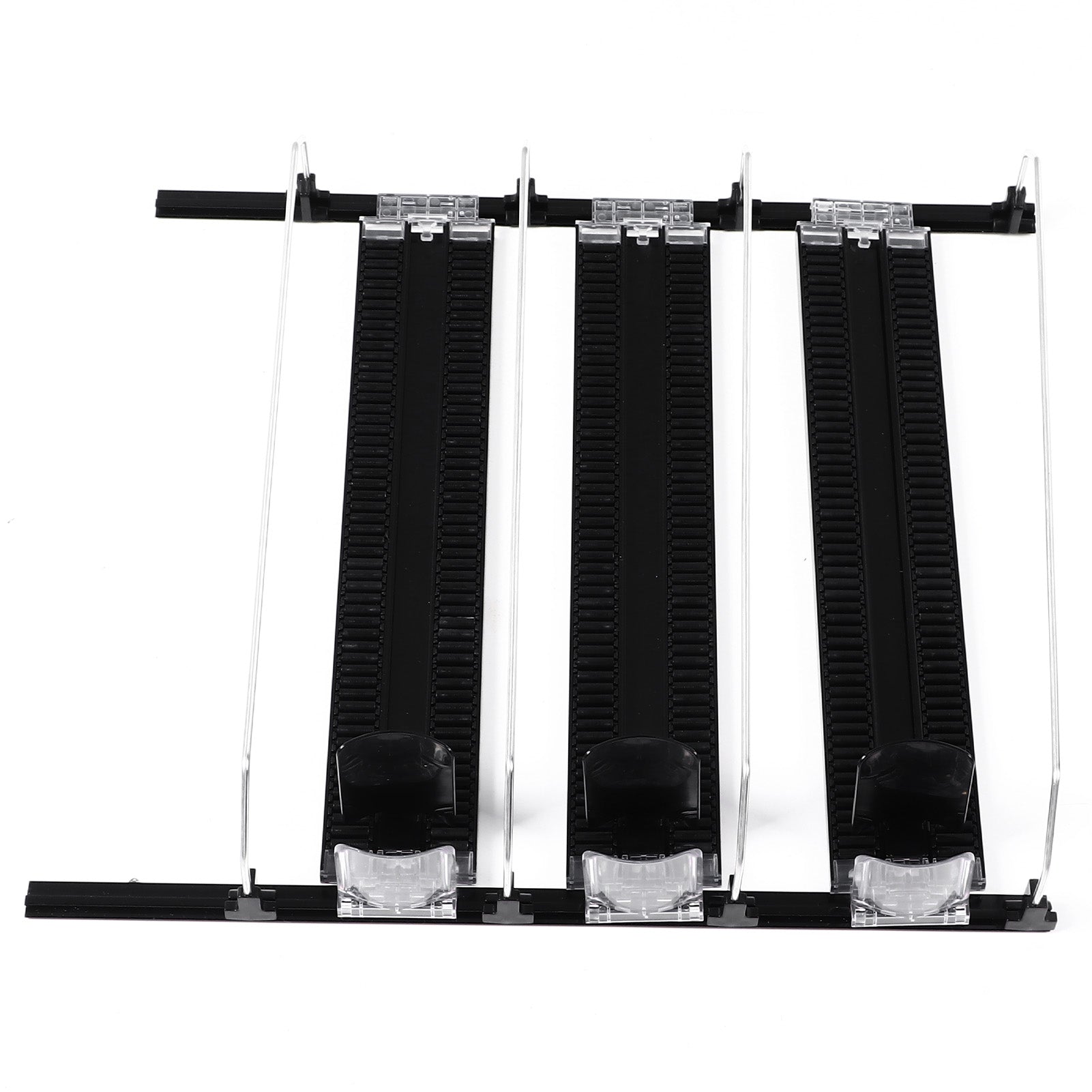 15in Fridge Drink Dispenser Width Ajustable Waterproof Self Pushing Soda Can Dispenser for Soda Beer Black 3PCS