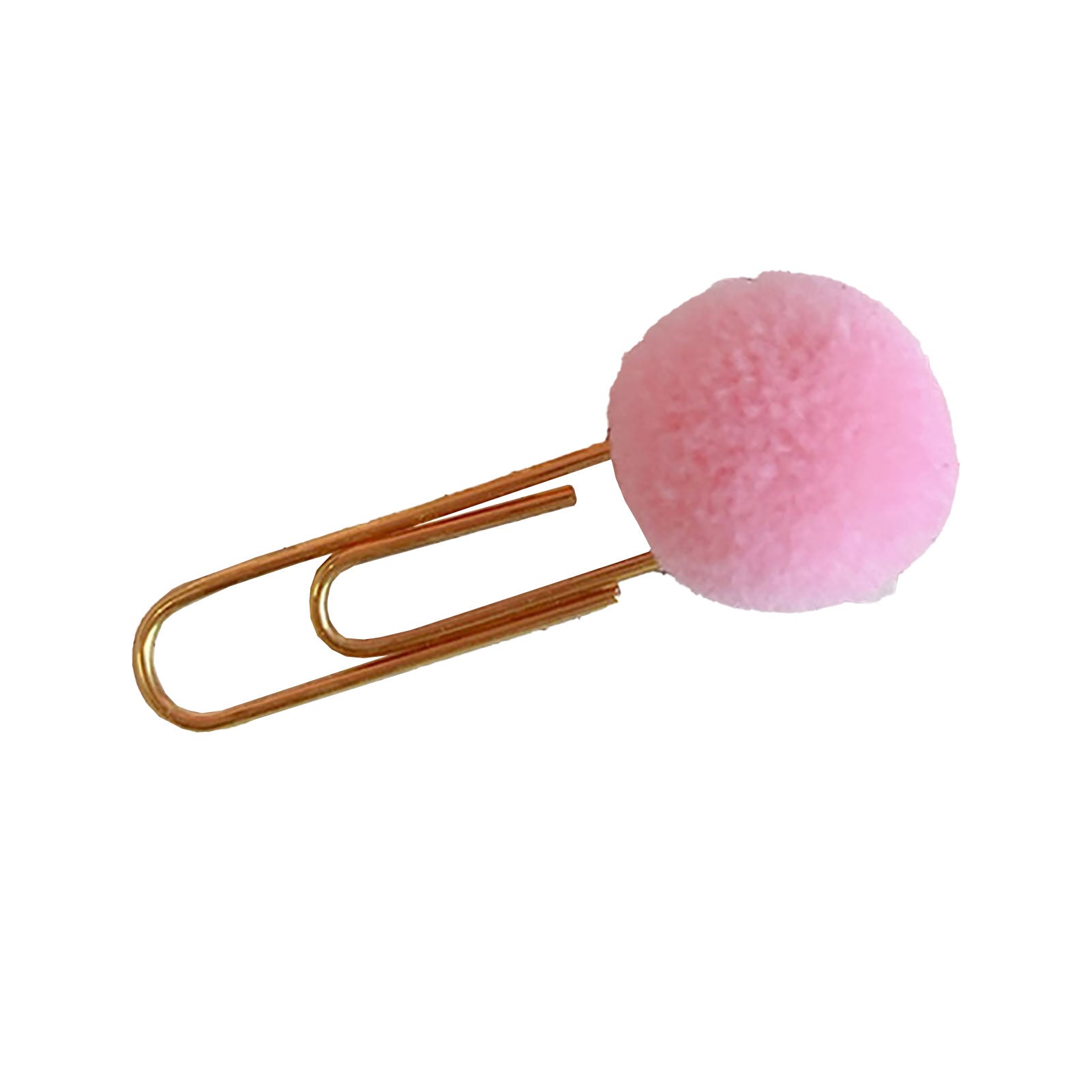 Pink Ball Paper Clip Japanese Style Funny Metal Lovely Ball Paper Clip for Student Office