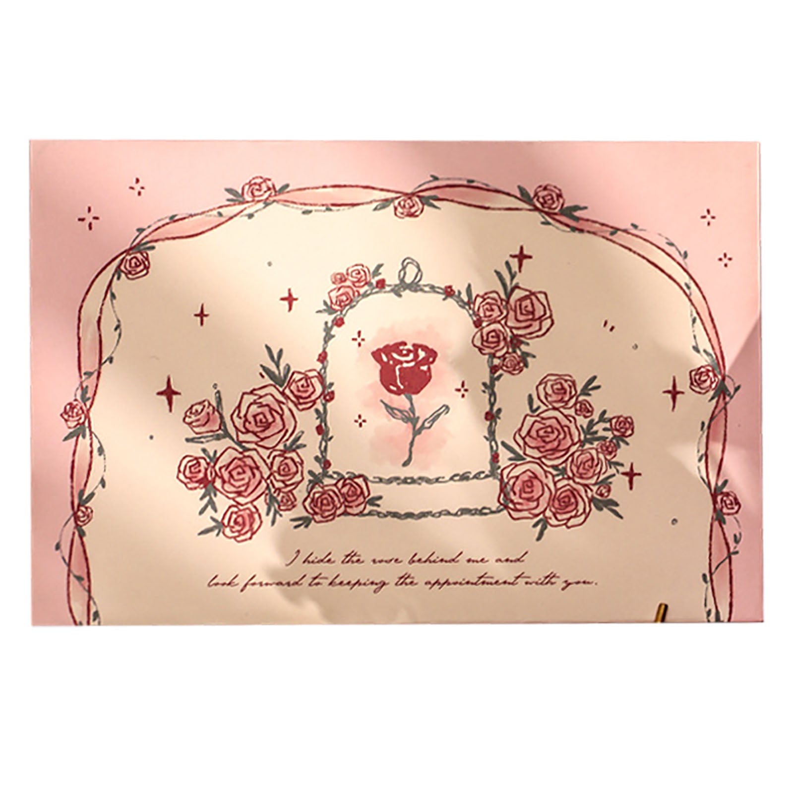 Stationary Letter Paper Card Envelopes Set Multipurpose DIY Innovative Exquisite Flower Pattern Stationary Writing Paper Envelope Set