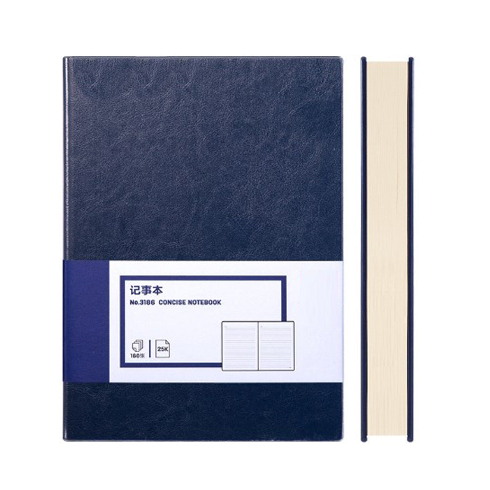 Journal Notebooks Multipurpose 160 Pages 25K Vintage PU Leather Notebooks for School Business Office Work Blue