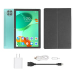 10.1 Inch Tablet Multifunction Octa CPU 8GB RAM 256GB ROM 5G WIFI 4G Network Tablet PC for Android 12.0 100‑240V Green US Plug