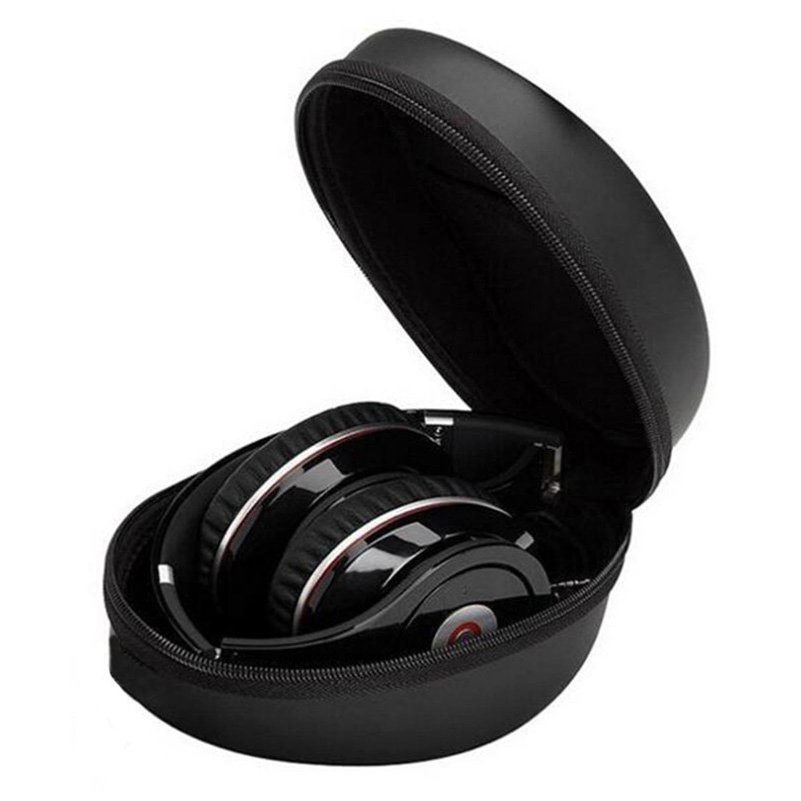 Headphone Travel Case Shockproof Scratch Resistant Portable EVA Headset Storage Bag with Mesh Bag for Folding Headsets