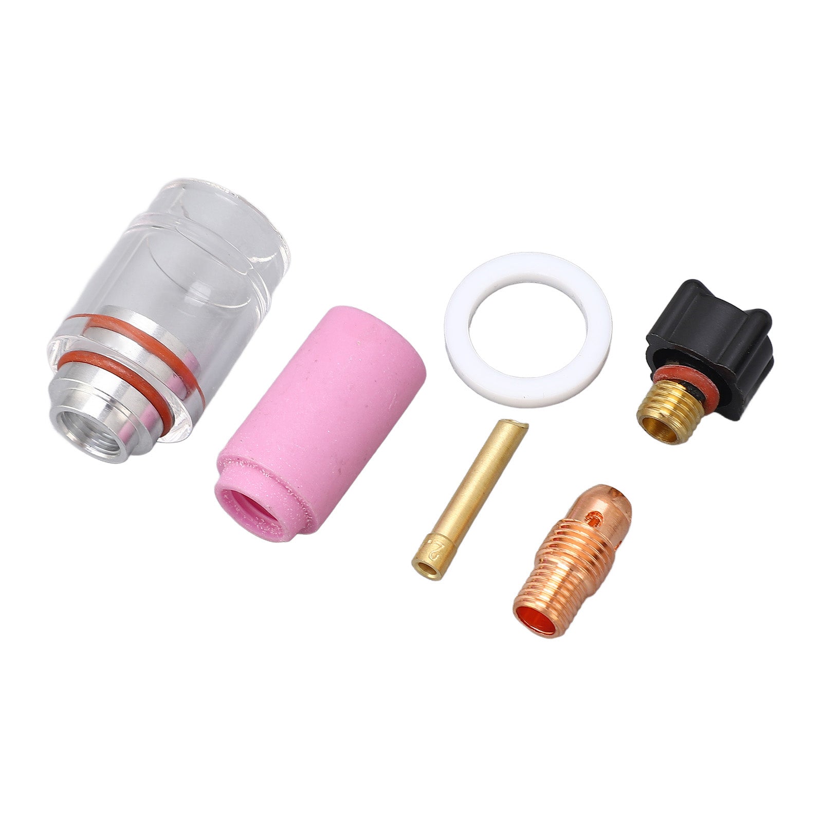 6Pcs 2.4mm Electrode Glass Cup Nozzle Set TIG Torch Set Replacement for WP 9 20